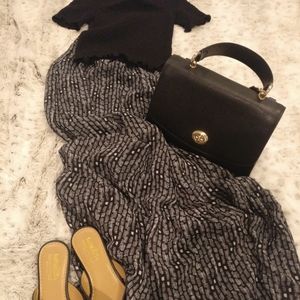 H&M black smocked off the shoulder cropped top